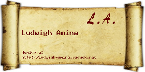 Ludwigh Amina névjegykártya